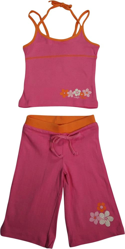 Mish Baby Infant Newborn Girls 2 Piece Sleeveless Tank Pant Set - 100% Cotton-5