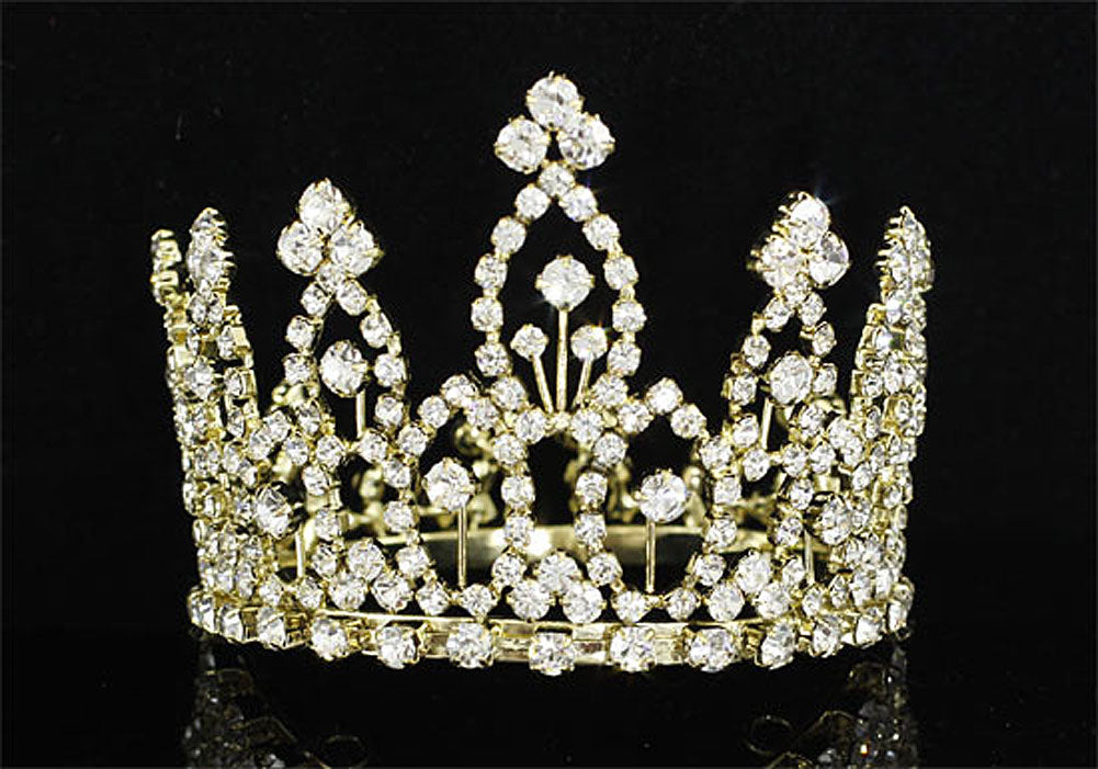 Newborn Baby Mini Crown Round Full Circle Rhinestone Mini Tiara XT1276