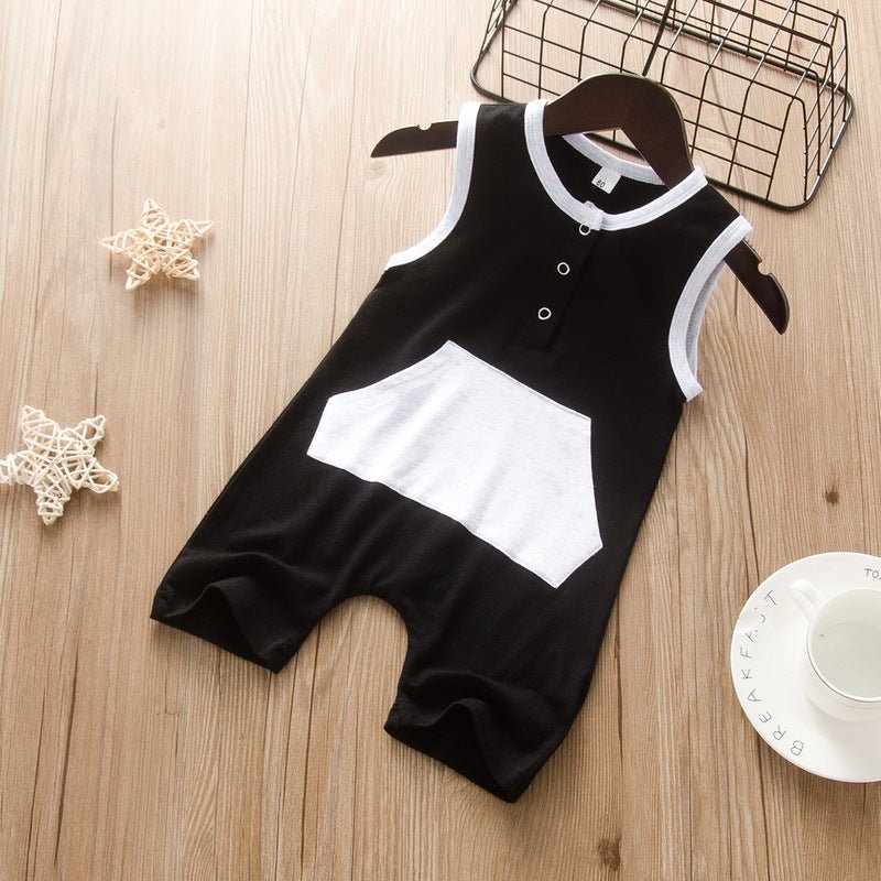 Baby Romper Summer Cotton Casual Infant Boys Jumpsuits Sleeveless pocket Newborns Girls Clothing Baby Costume