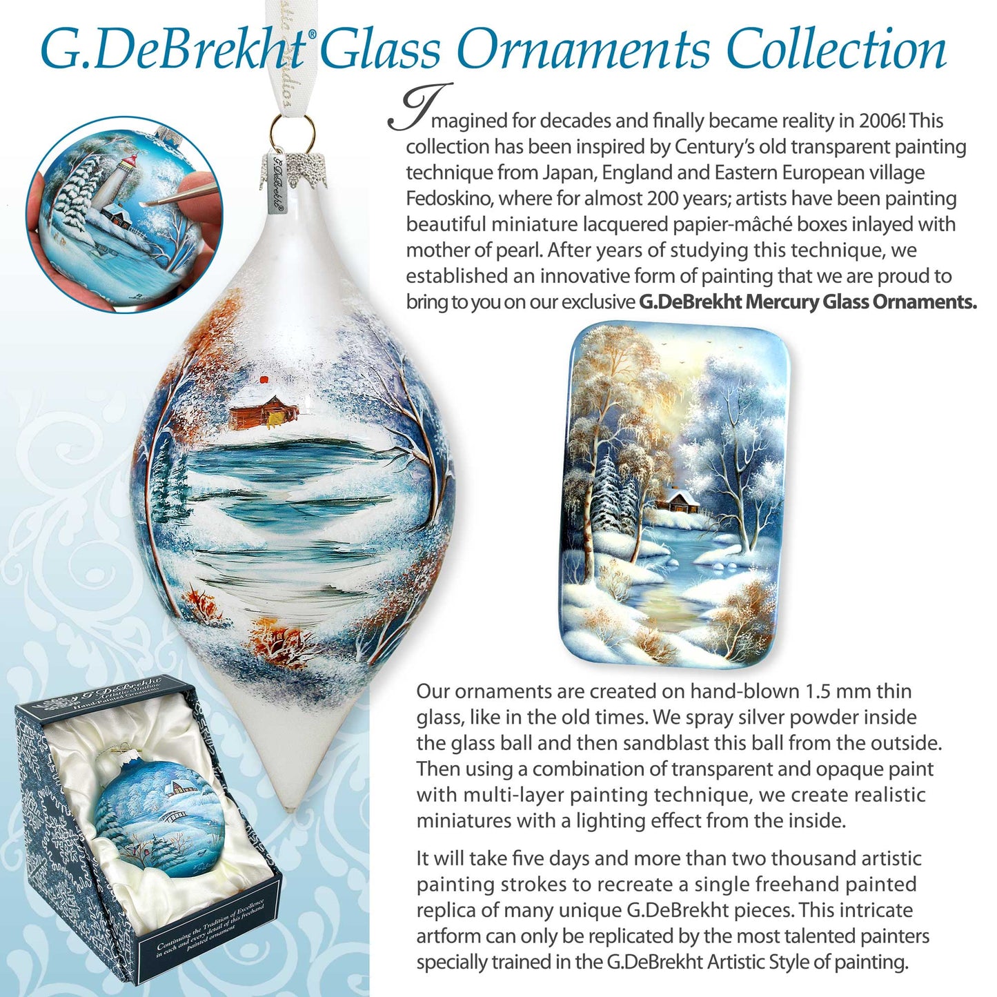 Baby 1st Christmas Drop Glass Ornament by G. DeBrekht - Christmas Decor - 757-033