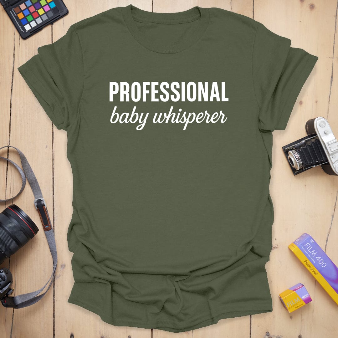 Newborn Photographer T-Shirt - Military Green, 3XL