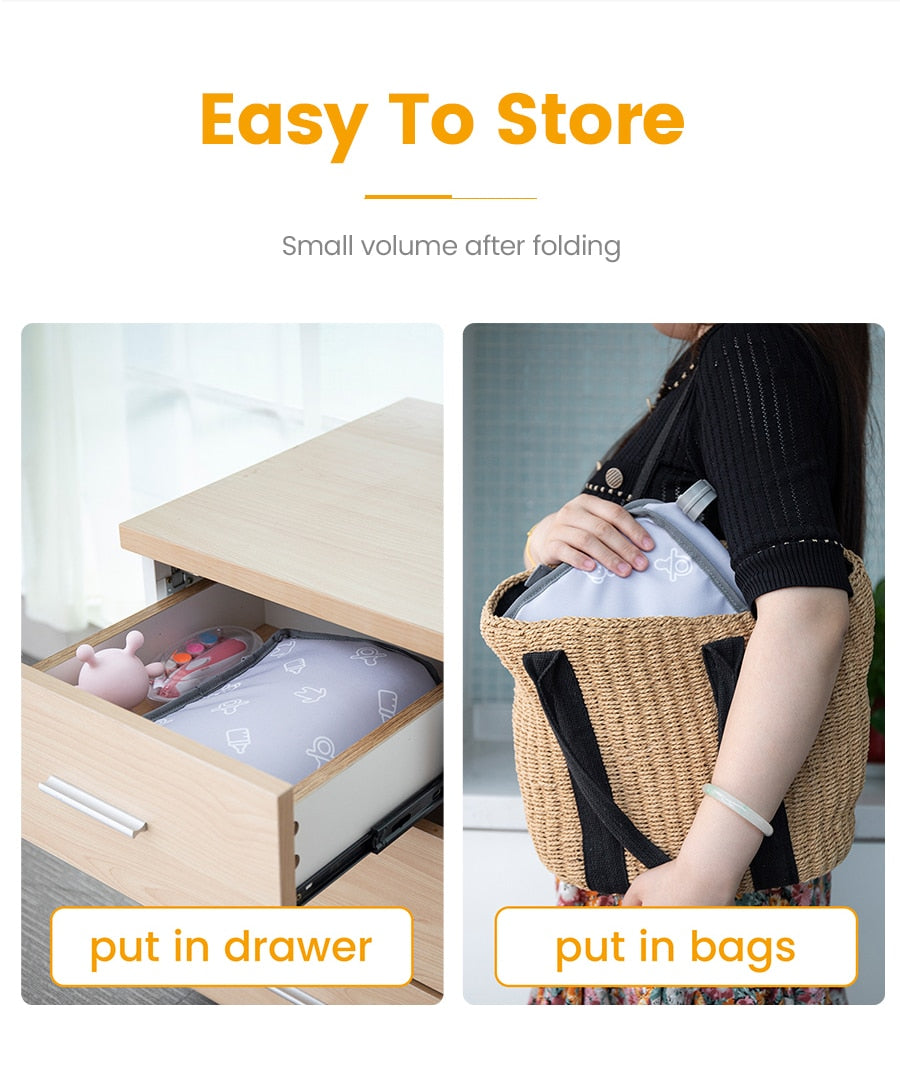 Baby Crib Hanging Storage Bag Portable Diaper Organizer Newborn Bedding Set Foldable Nappy Bags Newborn Diaper Container