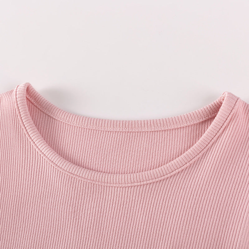 Autumn Arrival Baby Kids Girls Cute Strawberry Pattern Long Sleeves Crew Neck Dress