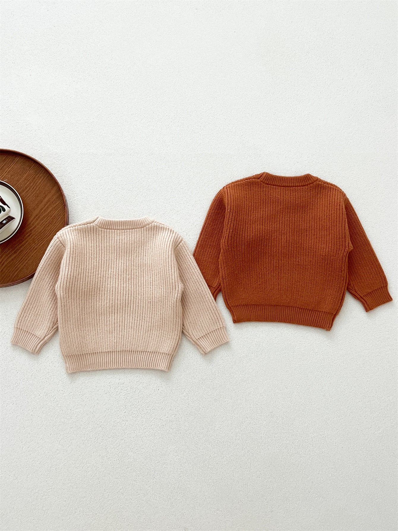 Autumn Arrival Baby Kids Unisex Comfortable Halloween Ghost Pattern Knitted Long Sleeves Pullover