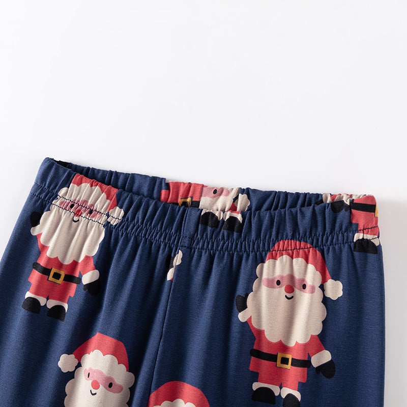 Baby Kids Christmas Cartoon Pattern Long Sleeves Casual Pajamas Clothing Set-2