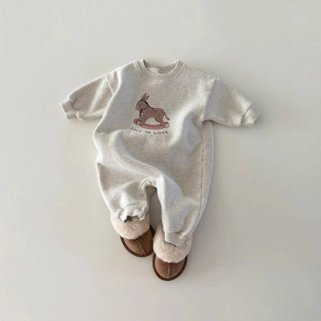 Arrival Baby Cotton Donkey Cartoon Cozy Romper