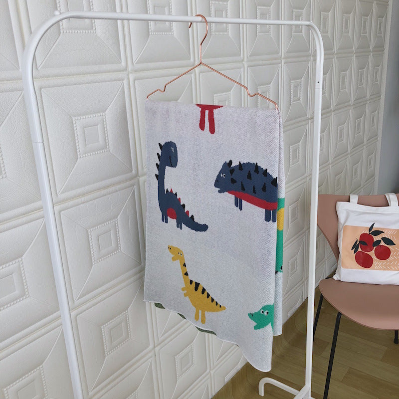 Hot Selling Knitted Blanket With Cute Dinosaurs Pattern: Collection For Newborn Baby And Kids