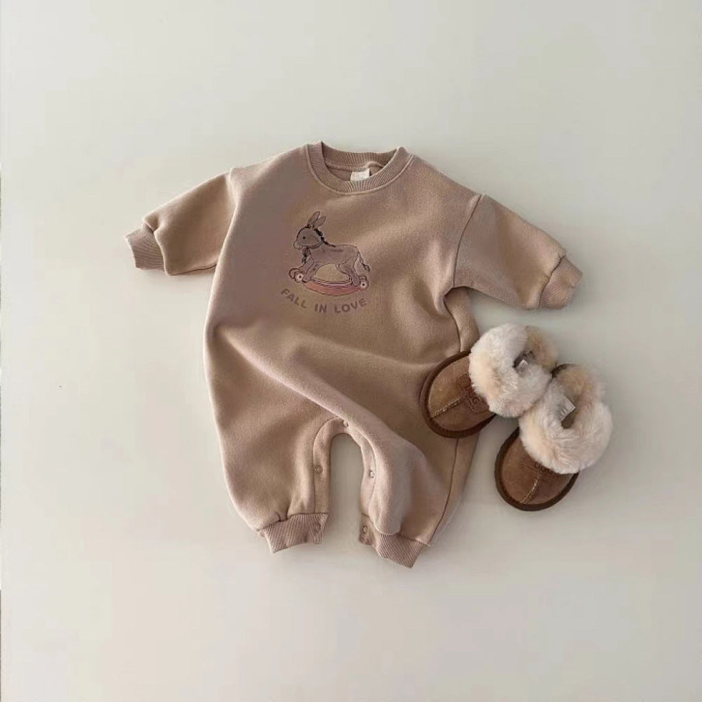 Arrival Baby Cotton Donkey Cartoon Cozy Romper
