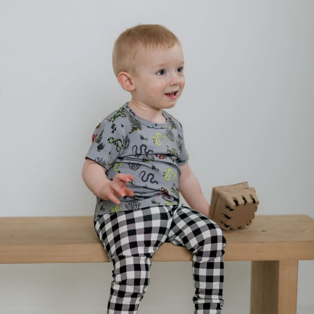 Baby/Kids' Bamboo T-Shirt | Garden Snakes-1
