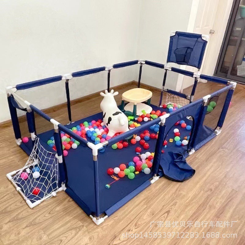 Extra Large Modular Baby Play Pen with Basketball Hoop