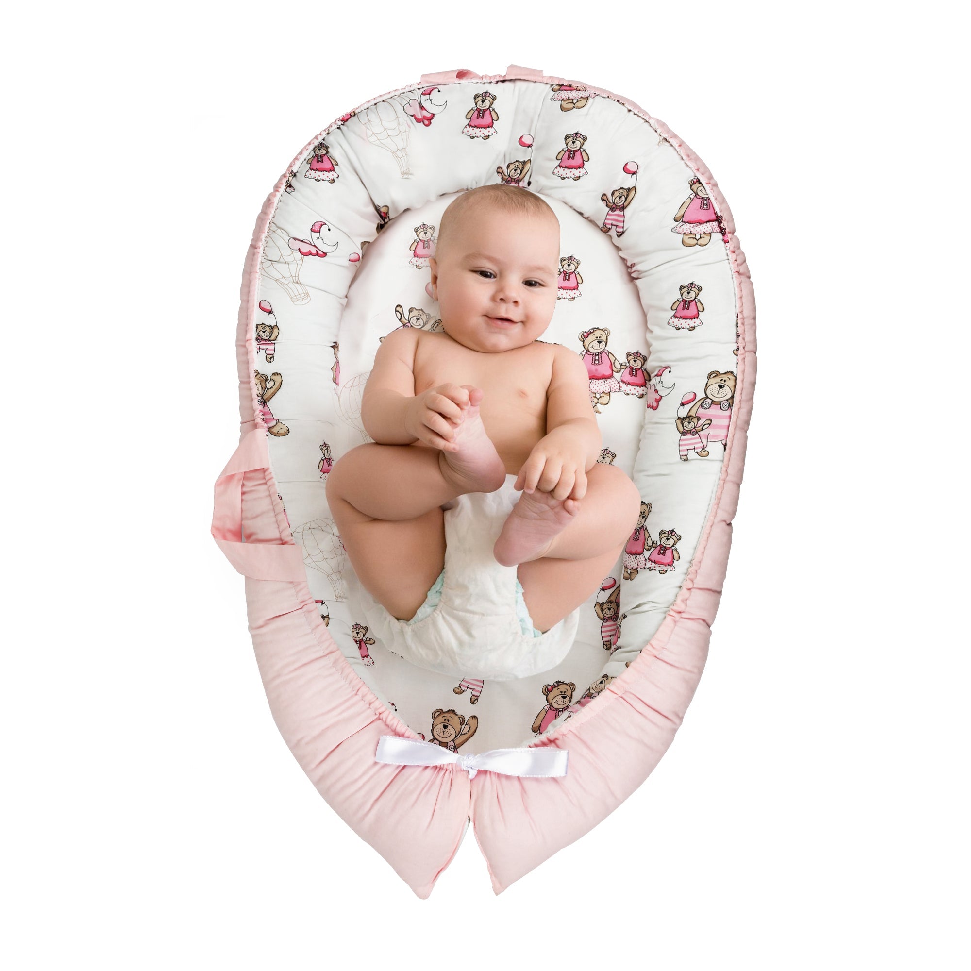 Baby Nest Lounger – Portable Co-Sleeper for Newborns | Breathable, Washable, Travel-Friendly Baby Pod