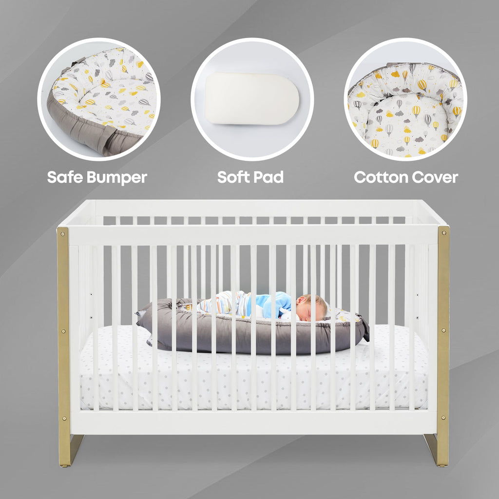 Baby Nest Lounger – Portable Co-Sleeper for Newborns | Breathable, Washable, Travel-Friendly Baby Pod