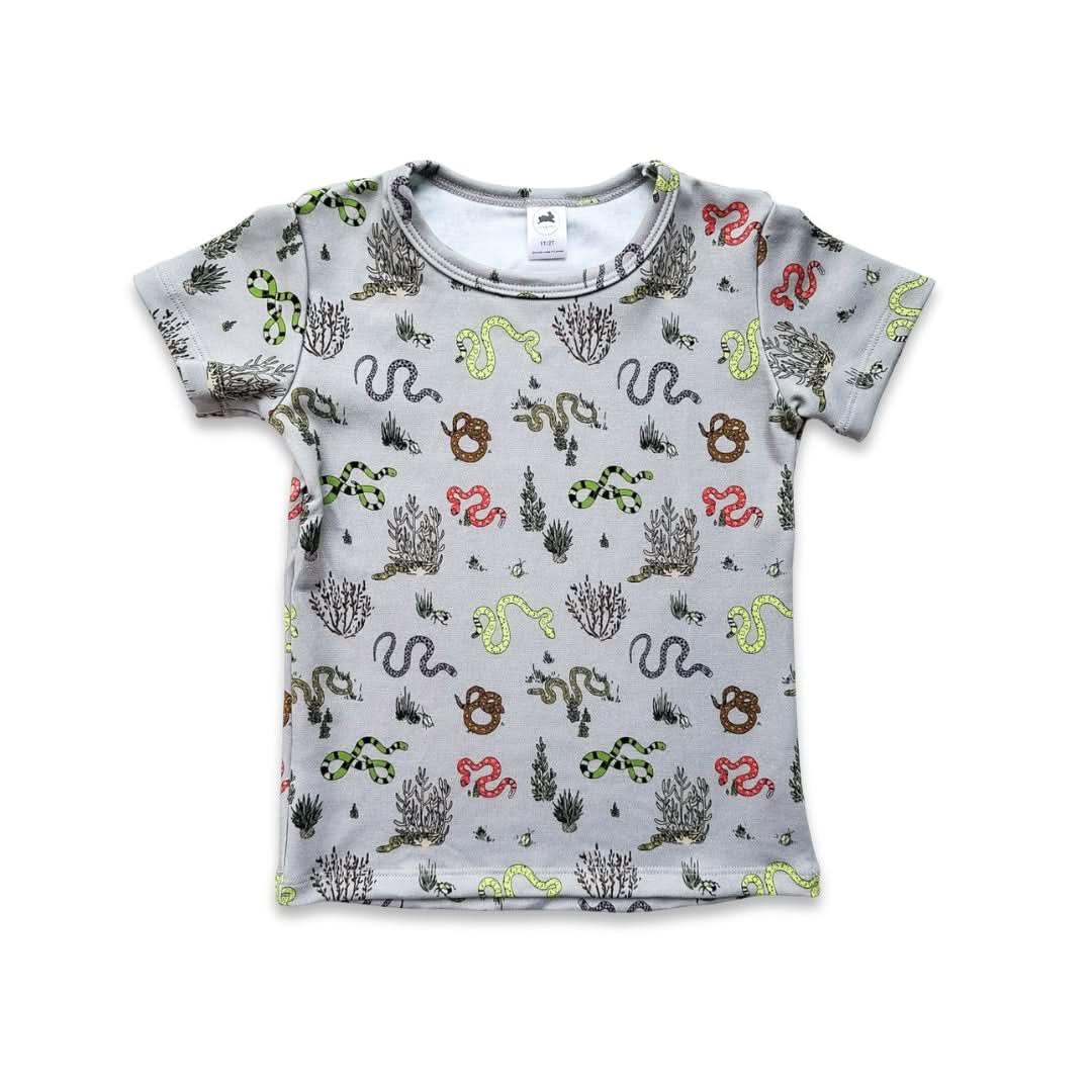 Baby/Kids' Bamboo T-Shirt | Garden Snakes-0