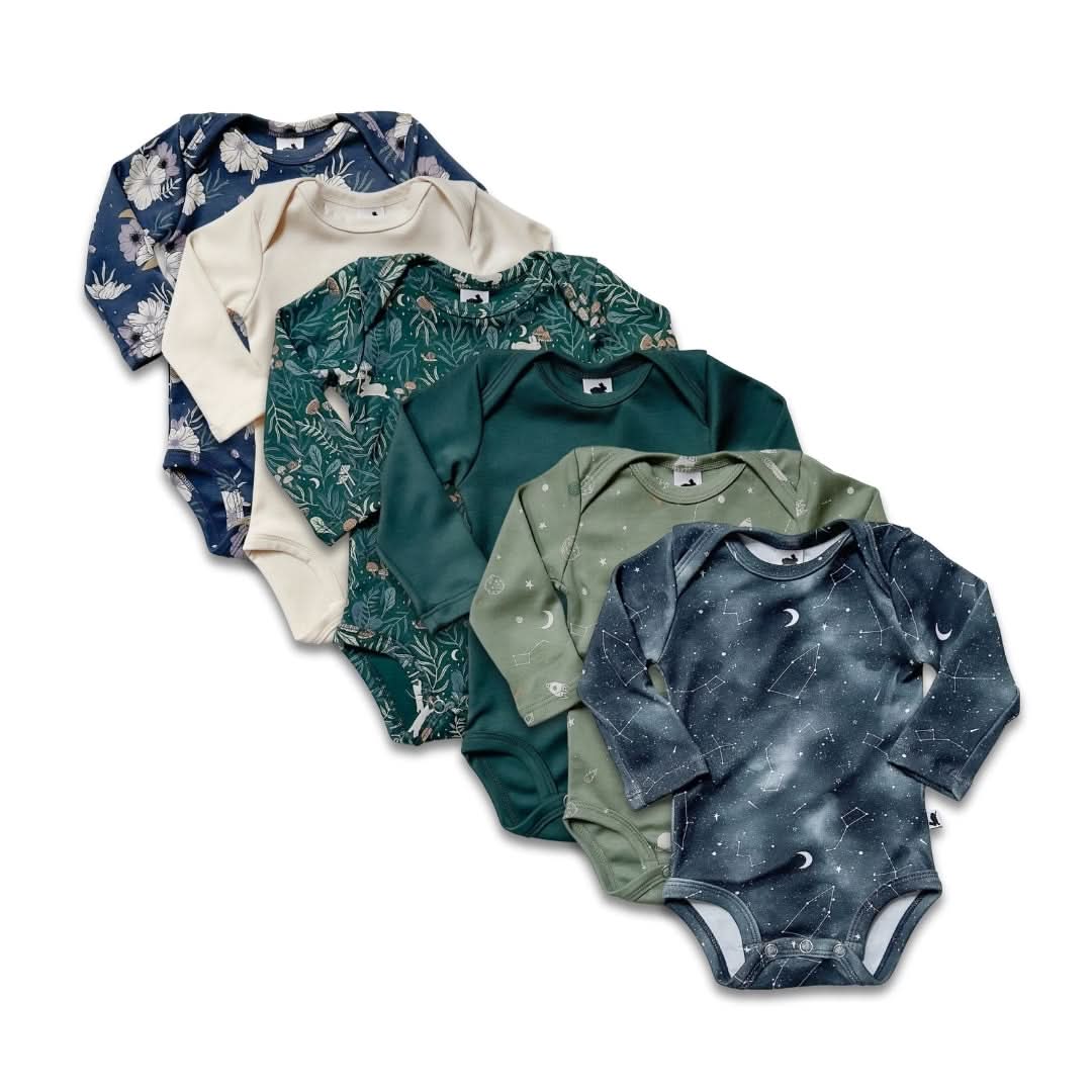Bamboo Baby Long-Sleeved Onesie | Outer Space-1