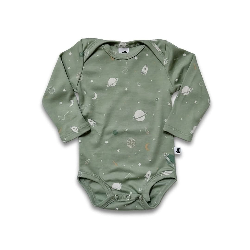 Bamboo Baby Long-Sleeved Onesie | Outer Space-0