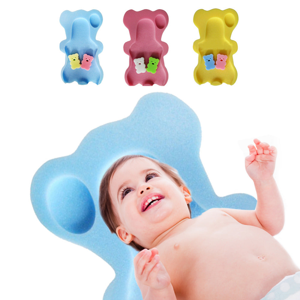 Baby Bath Sponge Mat – Non-Slip Cartoon Support Mat for Infants