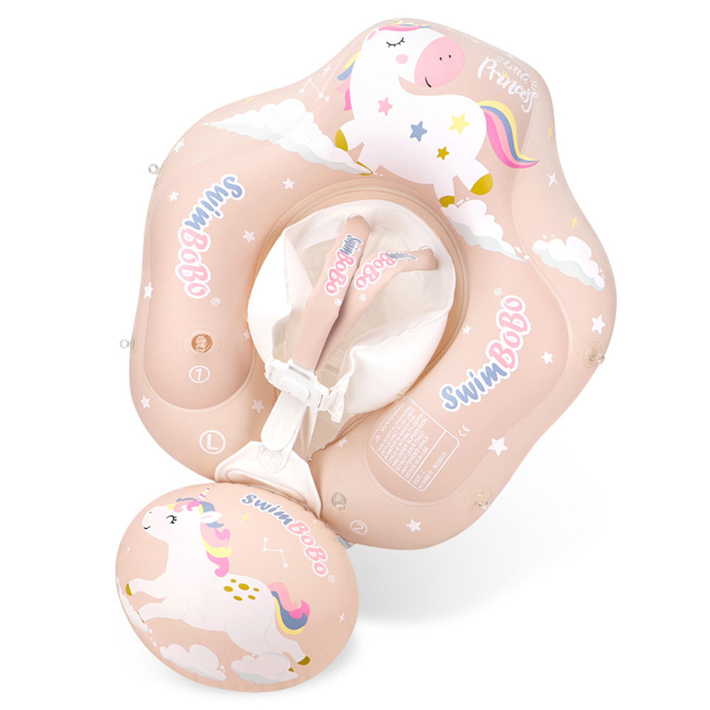 Baby Swimming Ring with Canopy & Seat Float – Pink Pony Design