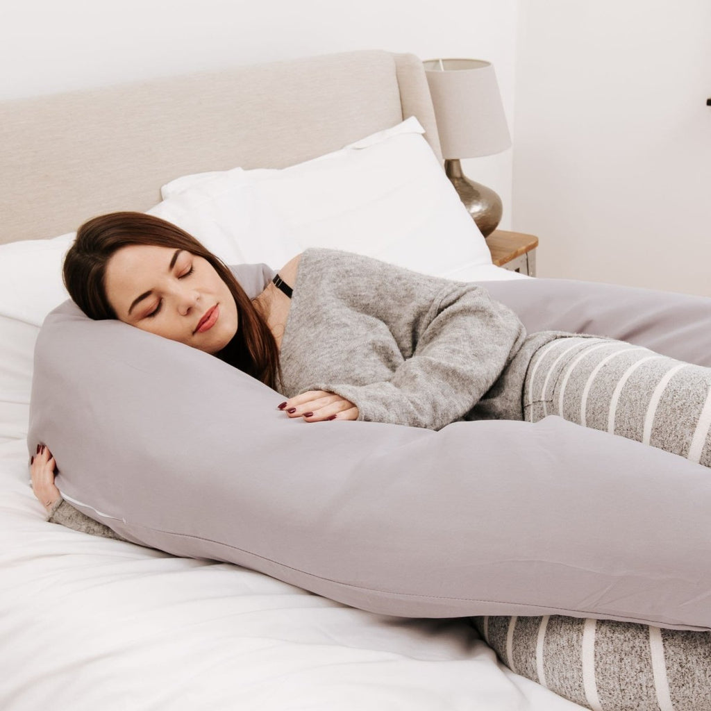 9 Ft Maternity Pillow And Case - Grey-4