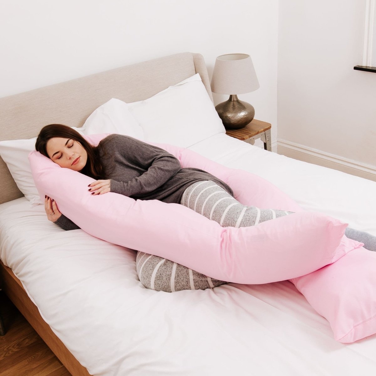 9 Ft Maternity Pillow And Case - Light Pink-0