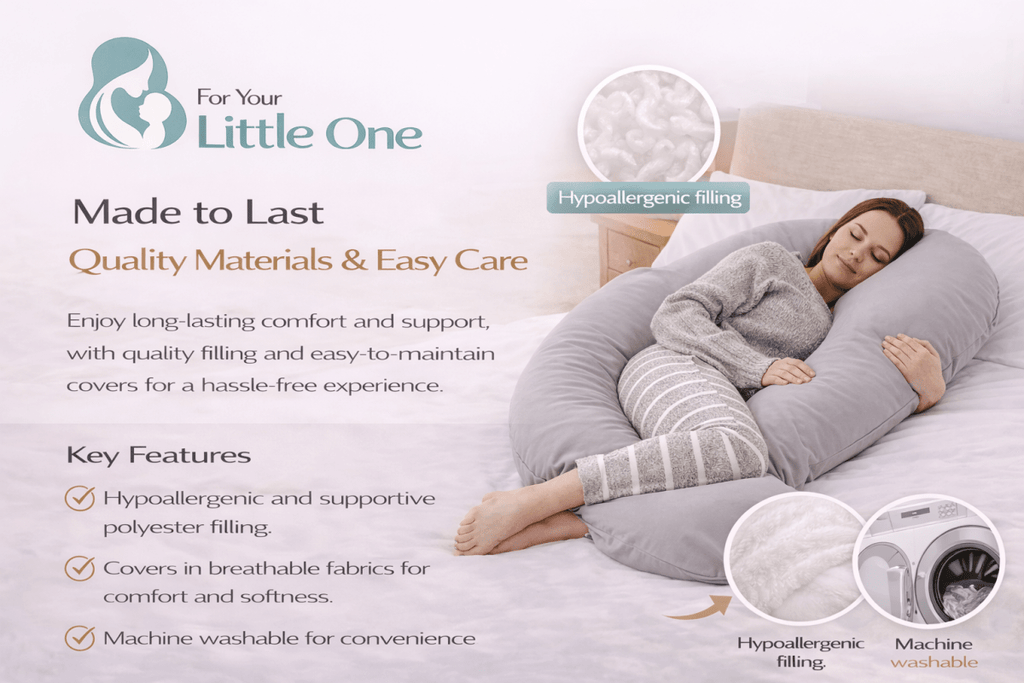 9 Ft Maternity Pillow And Case - Light Pink-3
