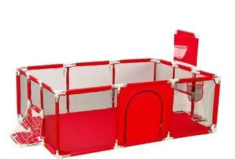 Extra Large Modular Baby Play Pen with Basketball Hoop