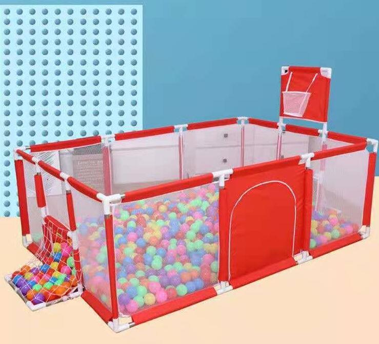 Extra Large Modular Baby Play Pen with Basketball Hoop