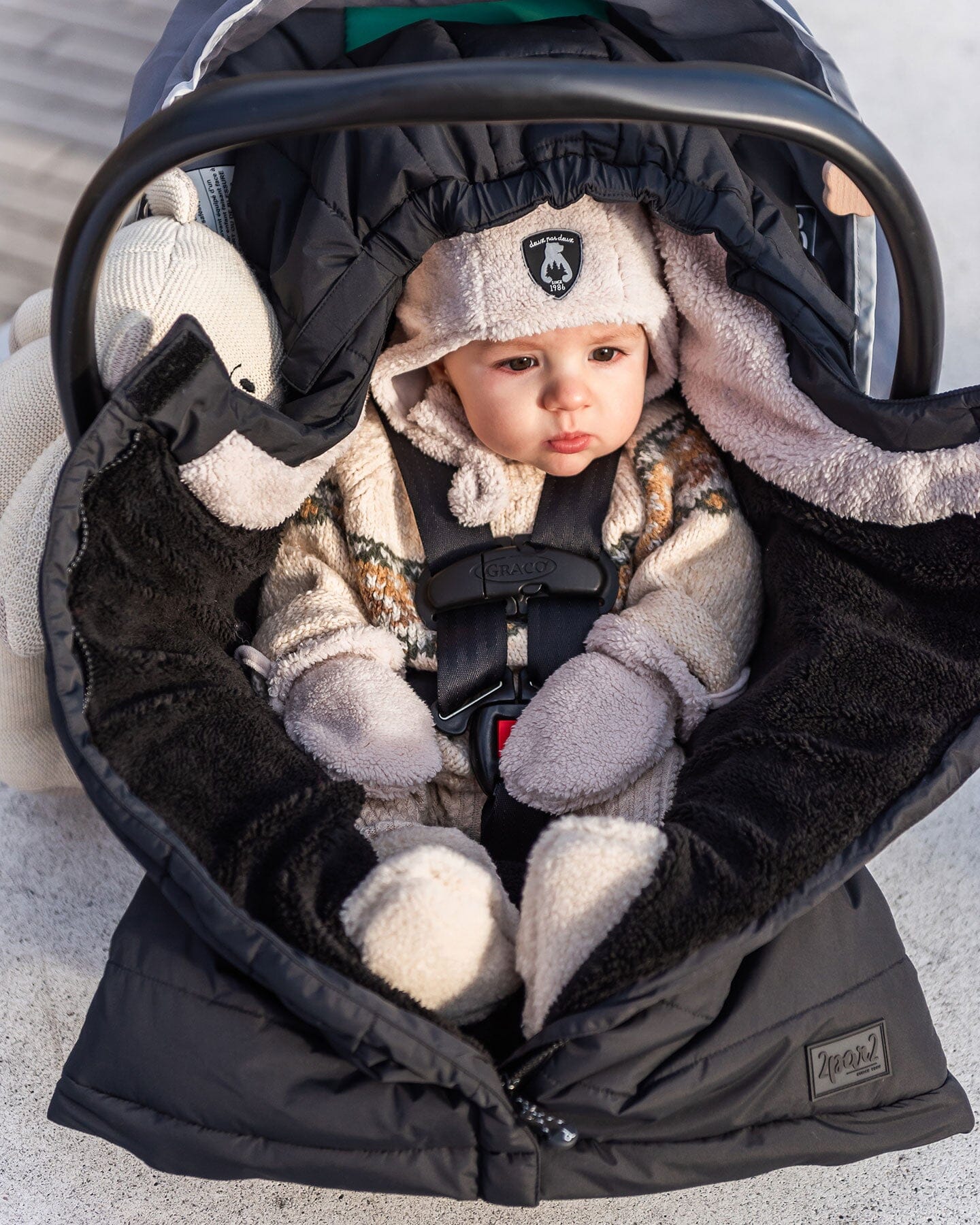Evolutive Baby Footmuff Textured Gray-3