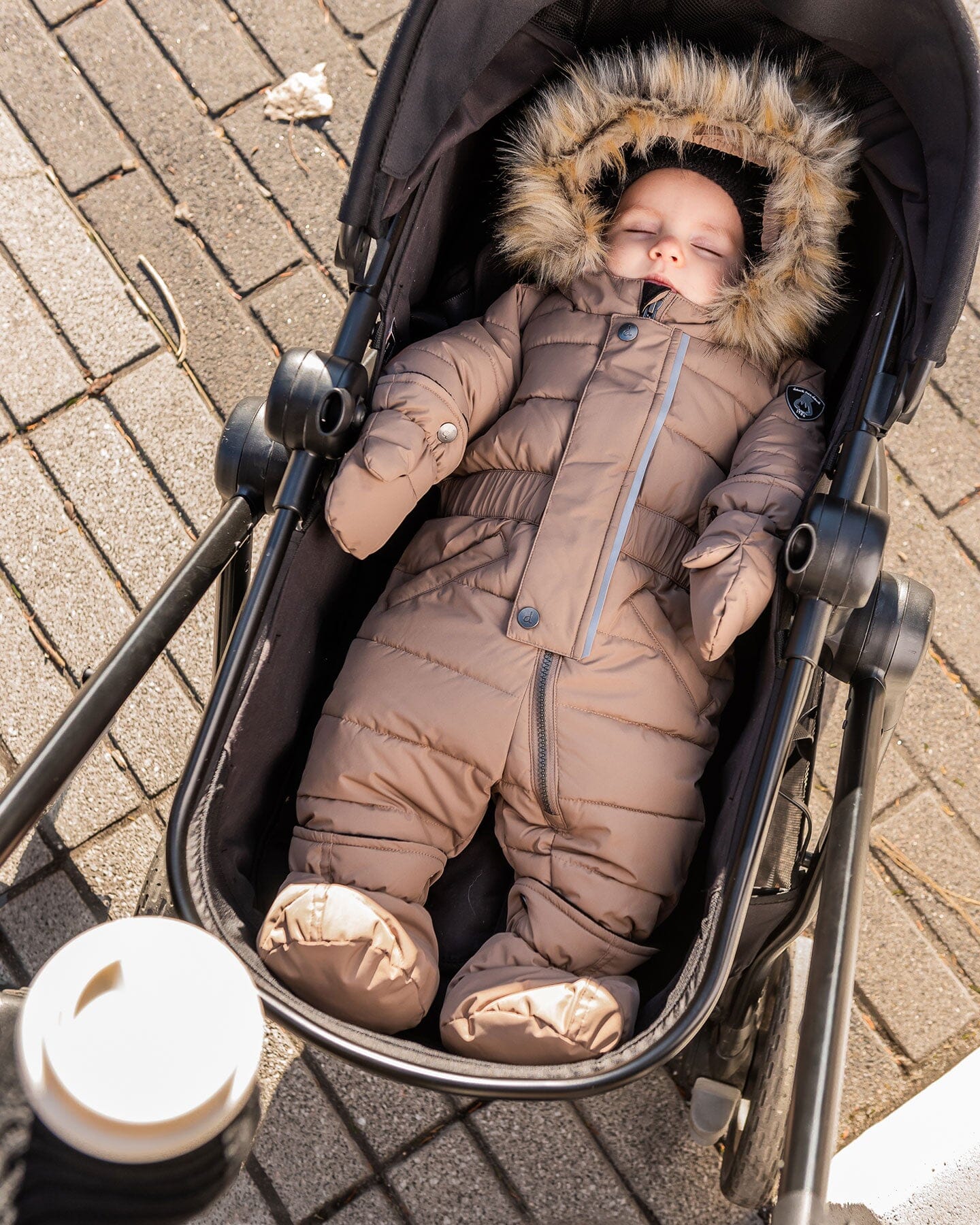 One-Piece Baby Original Puffy Snowsuit Black-3