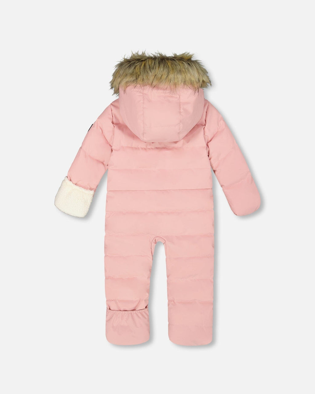 One-Piece Baby Snug Snowsuit Designed For Car Seat Pink-3
