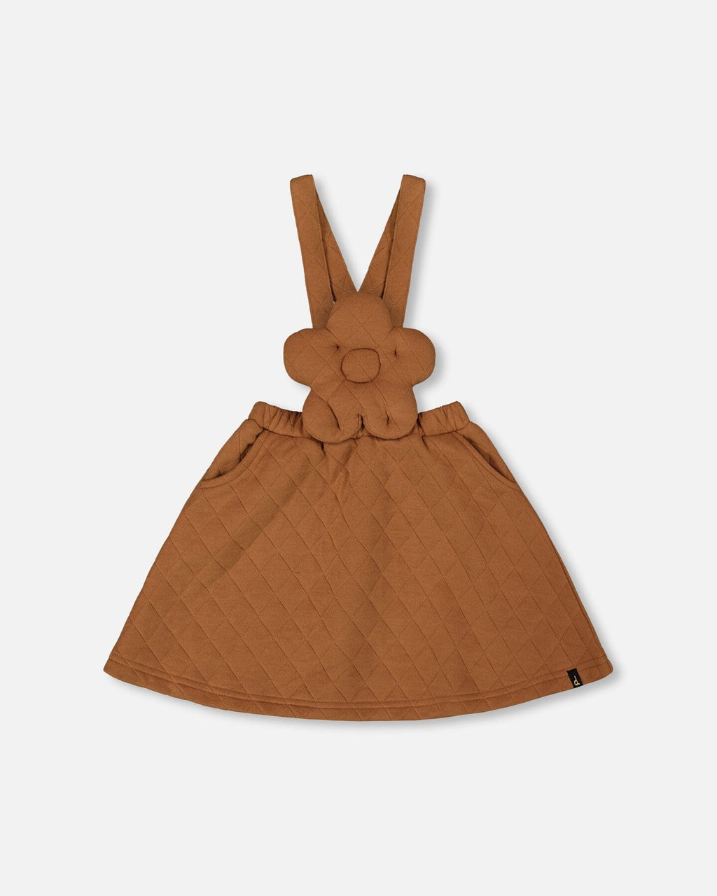 Quilted Overall Dress Mocha-0