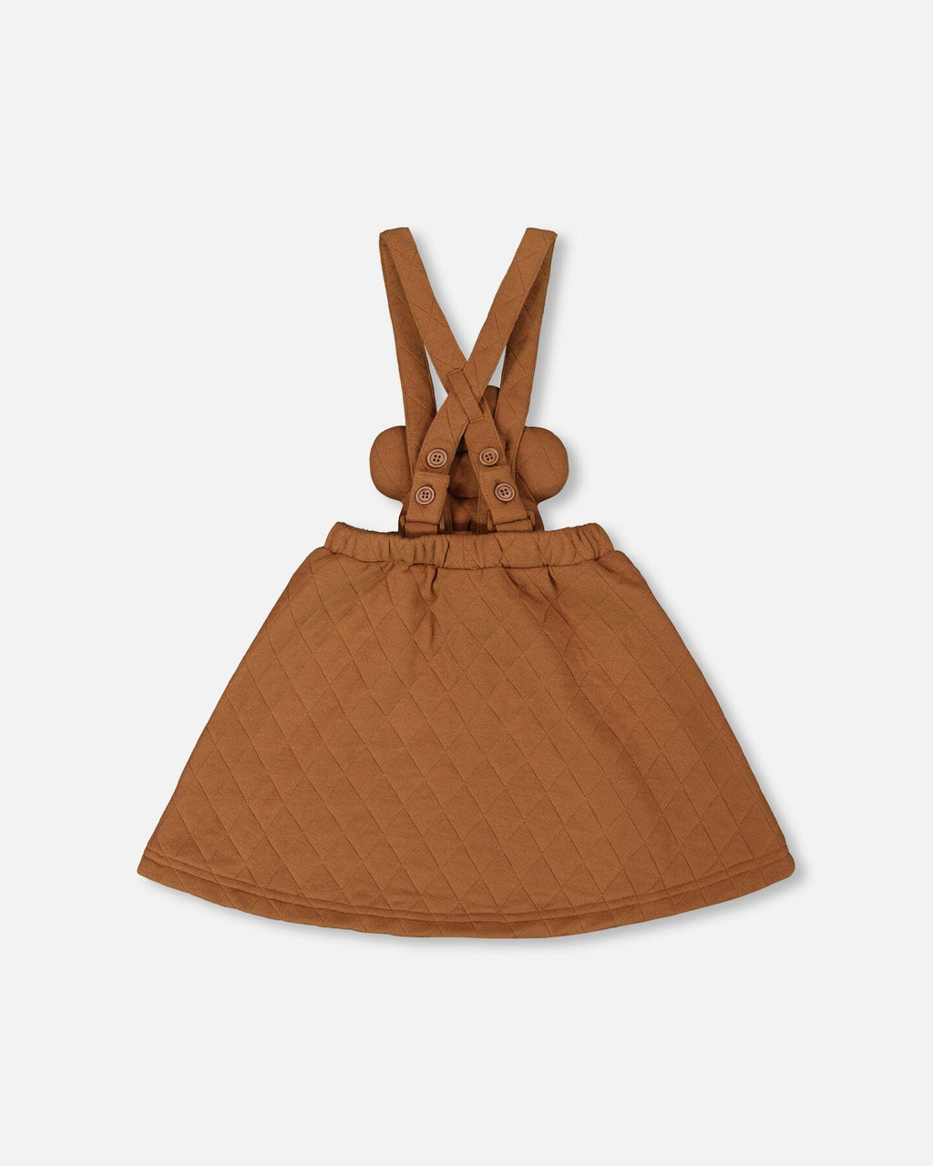 Quilted Overall Dress Mocha-2