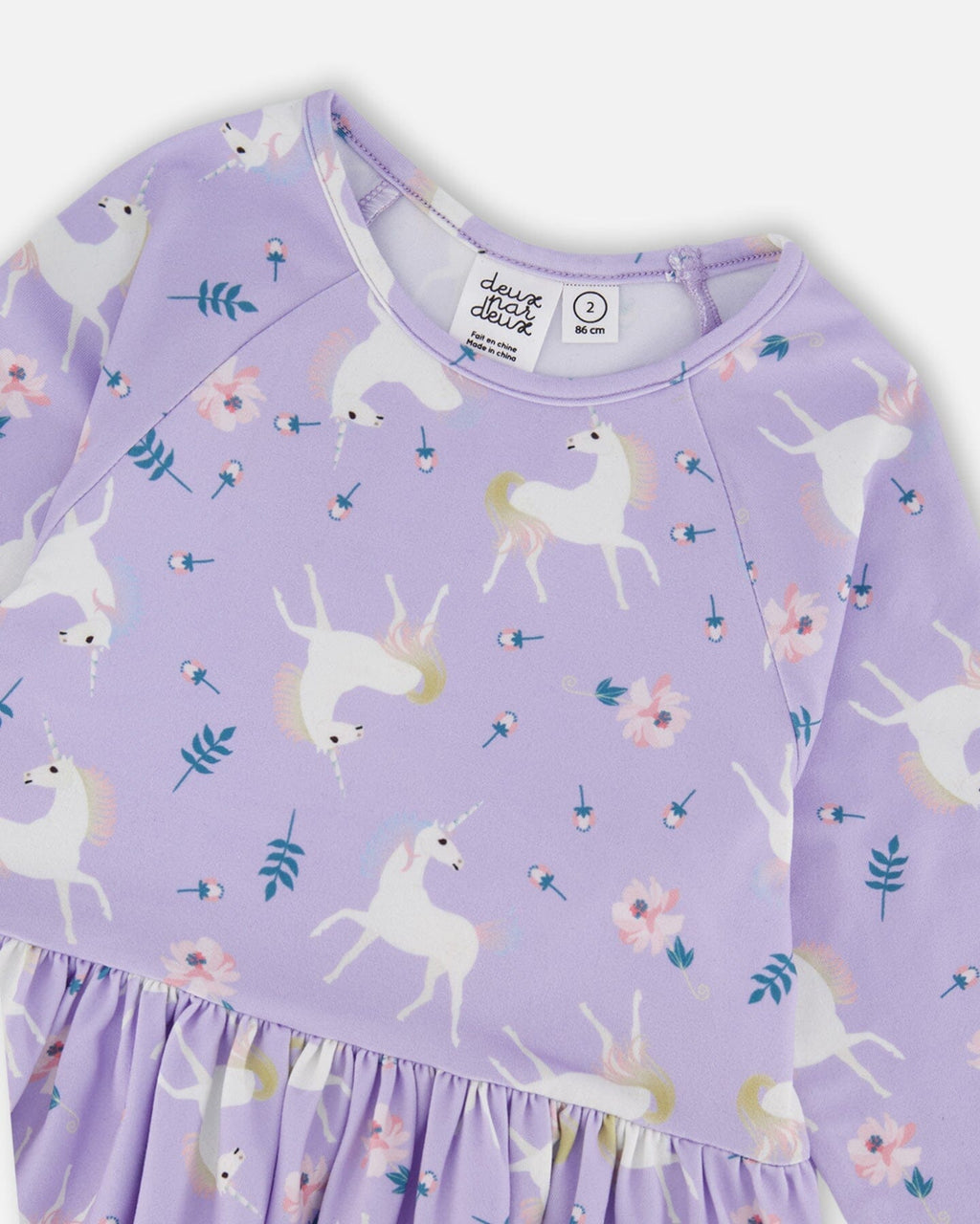 Jersey Dress With Pockets Lilac Unicorn Print-3