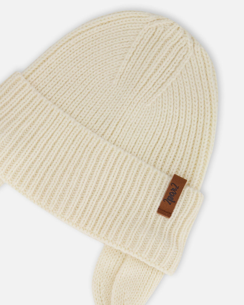 Baby Mid-Season Knit Hat Light Beige-2