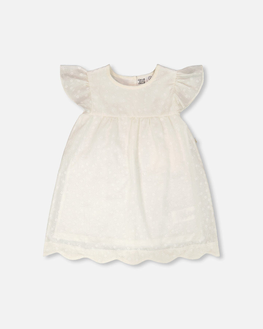 Printed Poplin Dress Off-White-0
