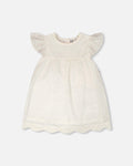 Printed Poplin Dress Off-White-0