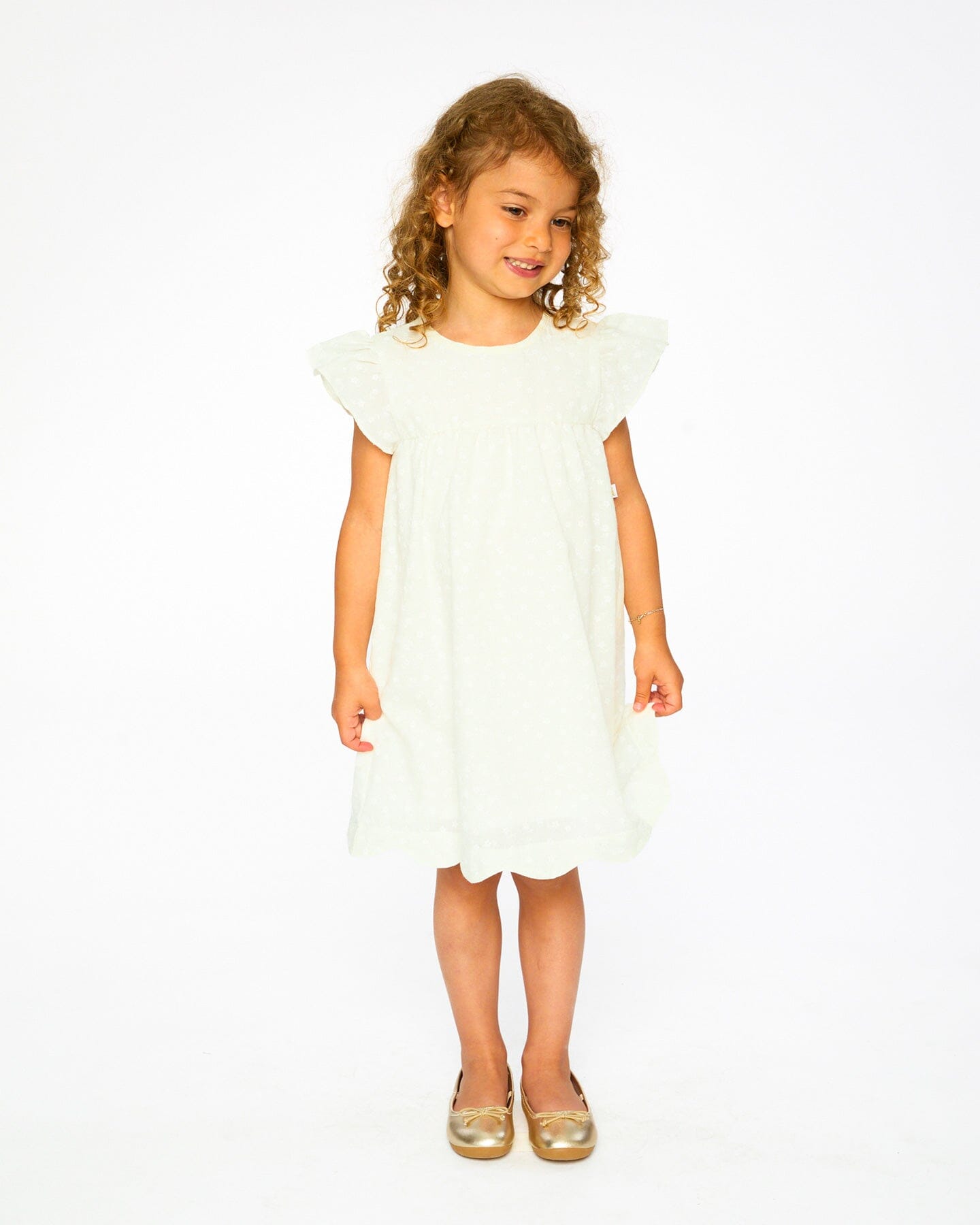 Printed Poplin Dress Off-White-1