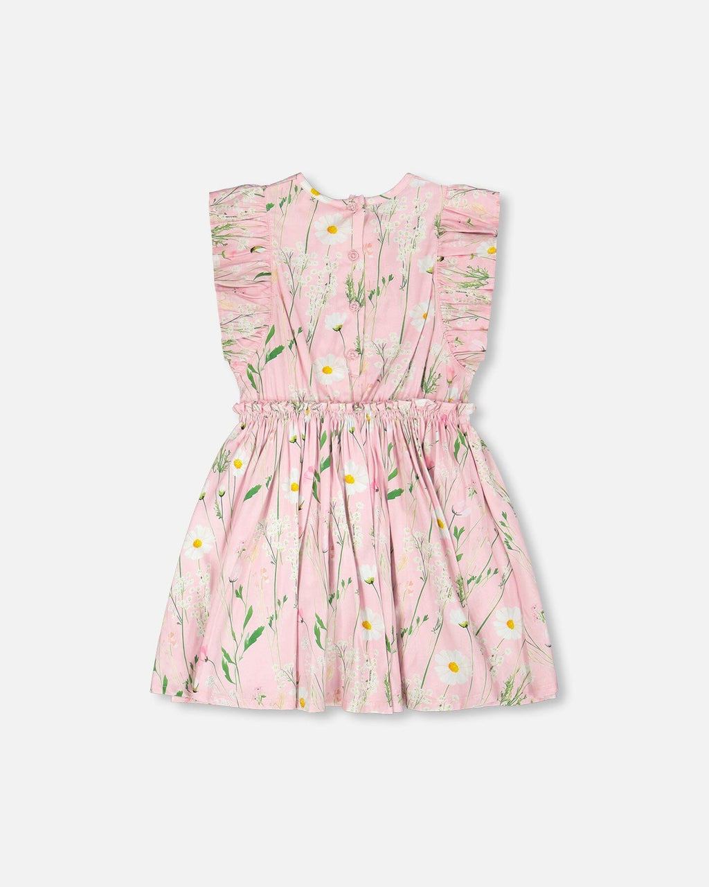 Viscose Dress Pink Printed Flowers-2