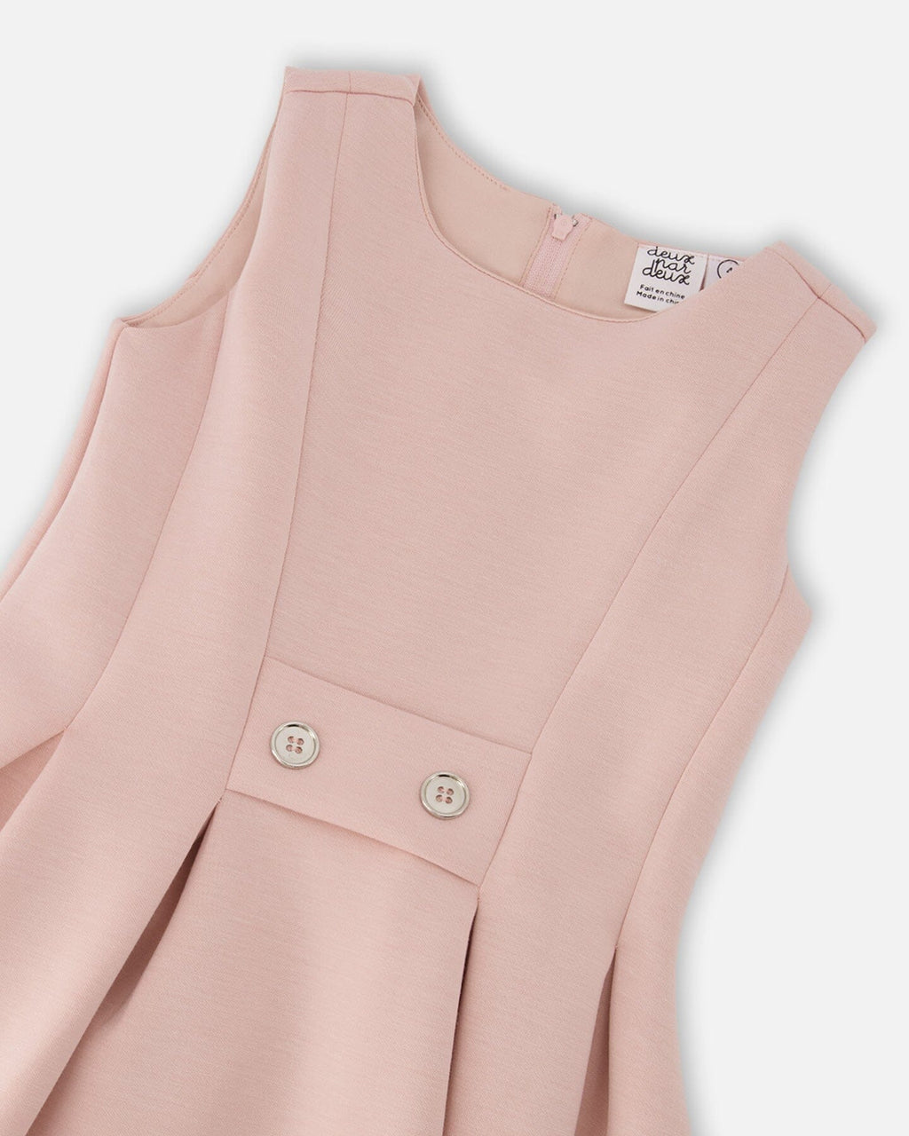 Sleeveless Neoprene Dress Pale Pink-3