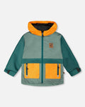 Mid-Season Jacket Dark Green And Orange-0