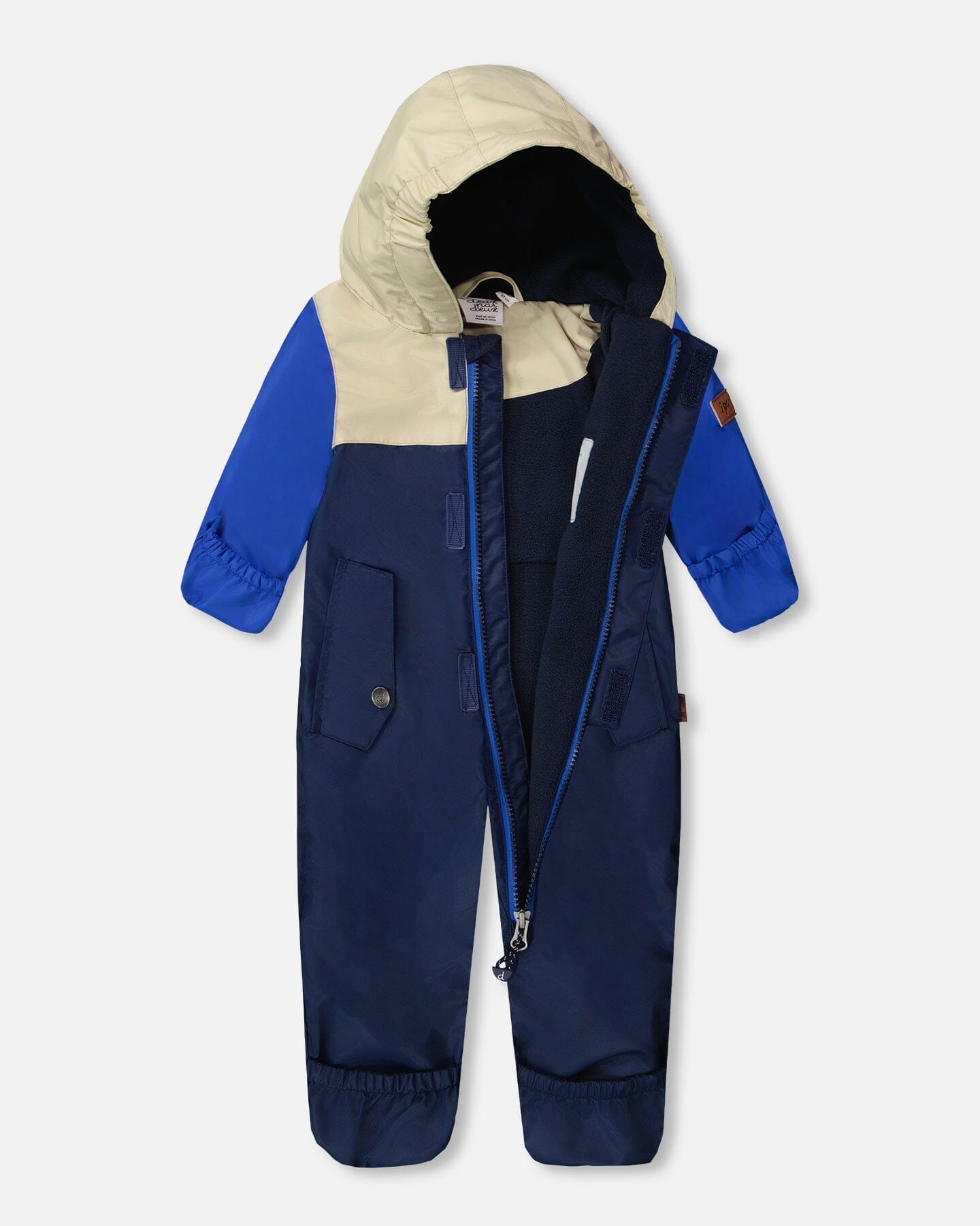 Baby Mid-Season One-Piece Outerwear With Hat Beige-1