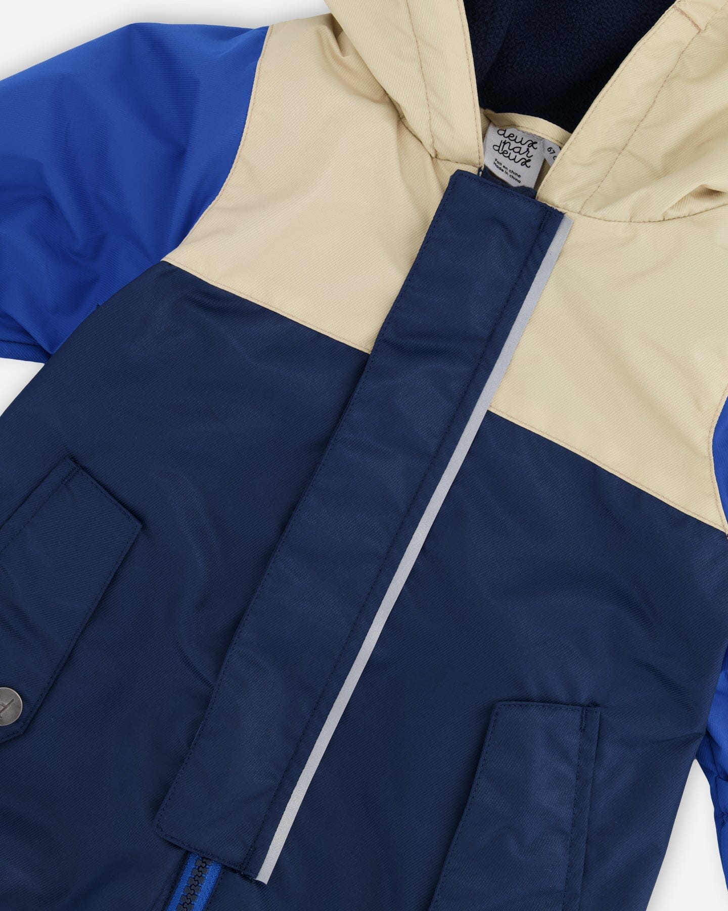 Baby Mid-Season One-Piece Outerwear With Hat Beige-3