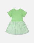 Bi-Material Dress Mint Green-0