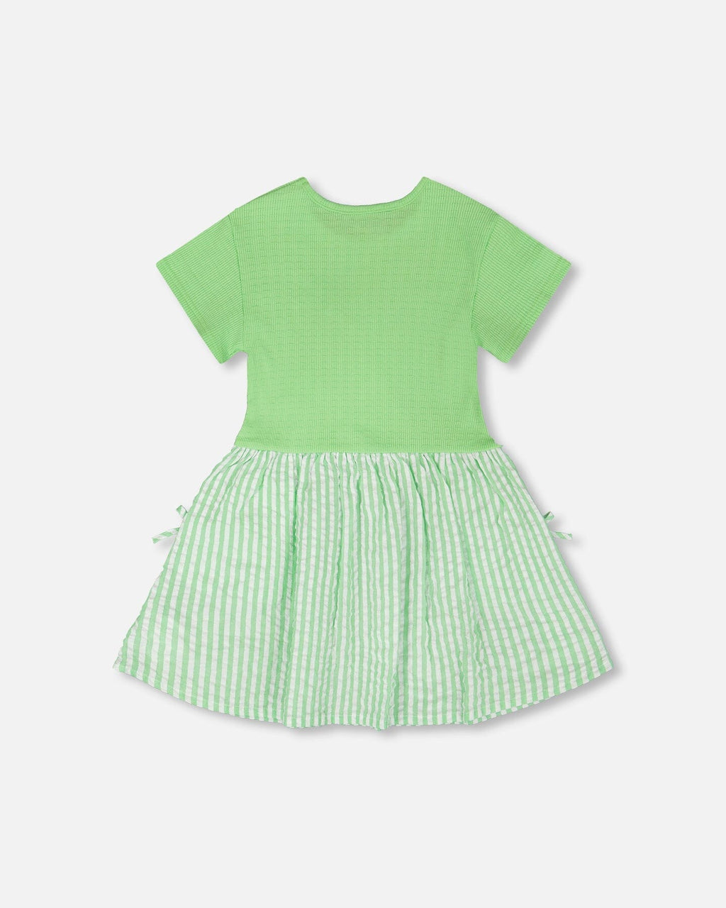 Bi-Material Dress Mint Green-2