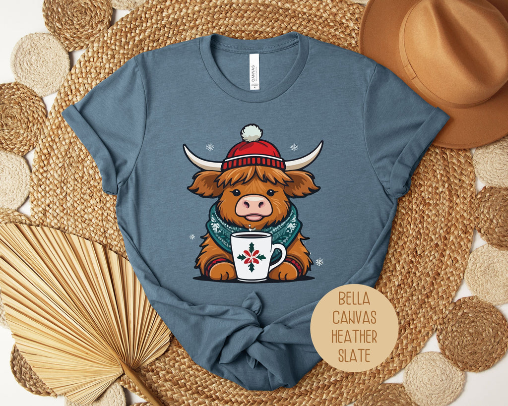 Christmas Baby Highland Cow Shirt-0