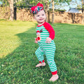 AnnLoren Baby Toddler Boys Unisex Long Sleeve Rudolf the Reindeer Christmas Romper