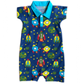 AnnLoren Spaceship short sleeve Baby Toddler Boys Romper