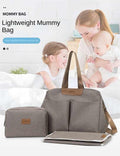 NNEDSZ Dark Grey Multi-functional Baby Diaper Bag with Changing Mat - Travel & Stroller-Friendly Design