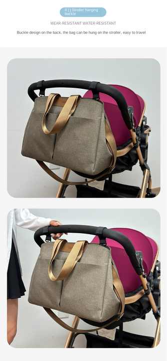 NNEDSZ Dark Grey Multi-functional Baby Diaper Bag with Changing Mat - Travel & Stroller-Friendly Design