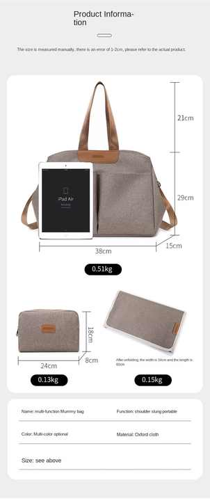 NNEDSZ Black Multi-functional Baby Diaper Bag with Changing Mat - Travel & Stroller-Friendly Design
