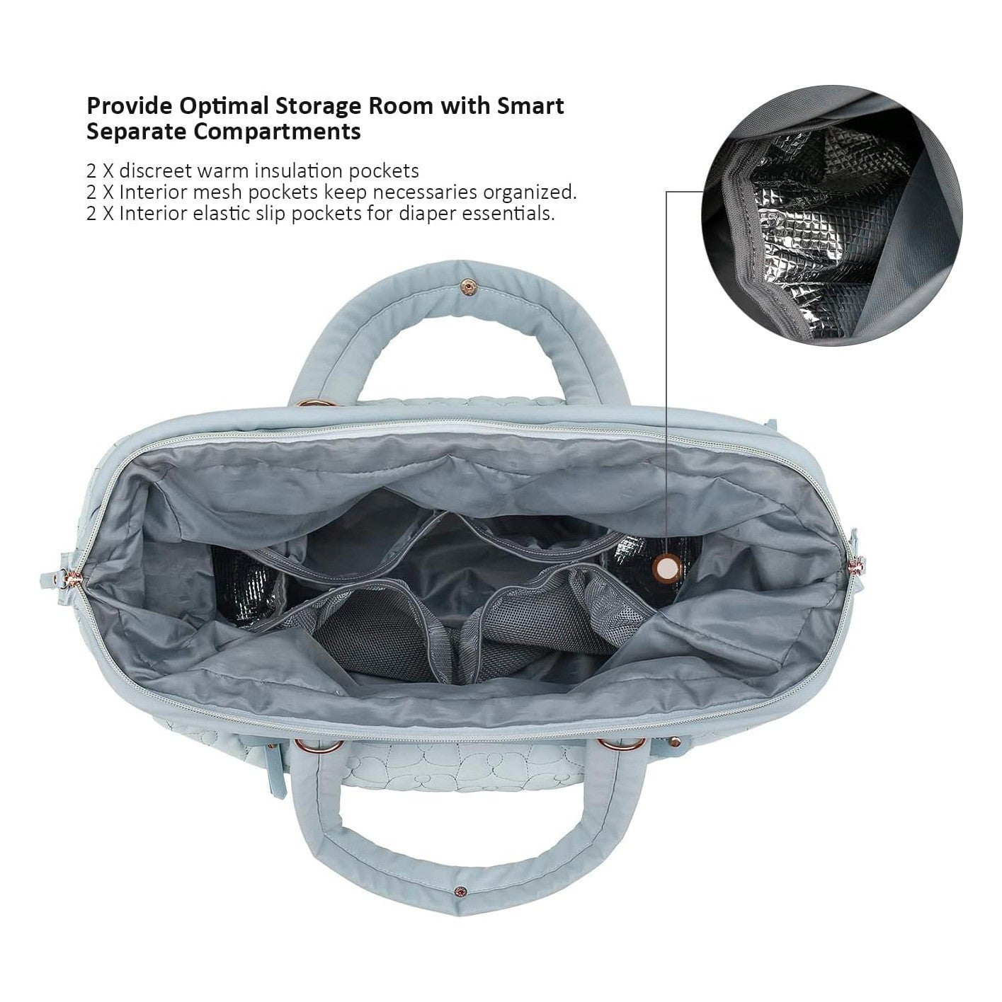NNEDSZ Black Quilted Pattern Large Capacity Mummy Bag - Stylish Baby Diaper Bag for Moms, Baby Stroller Bag with Multiple Compartments